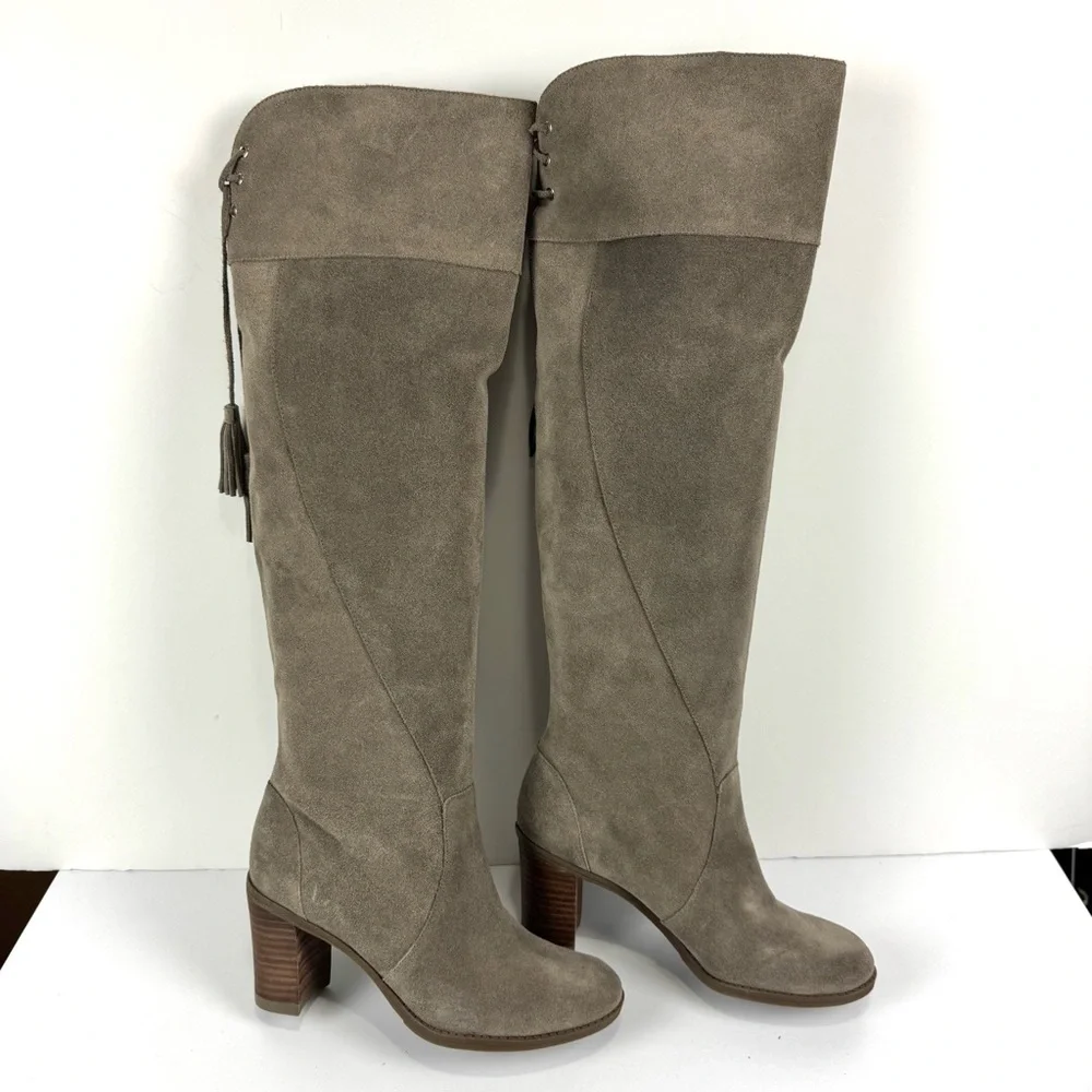 Dr. Scholl's Original Collection Lydia Knee High Boot Grey Brushed Nickel Sz 7.5